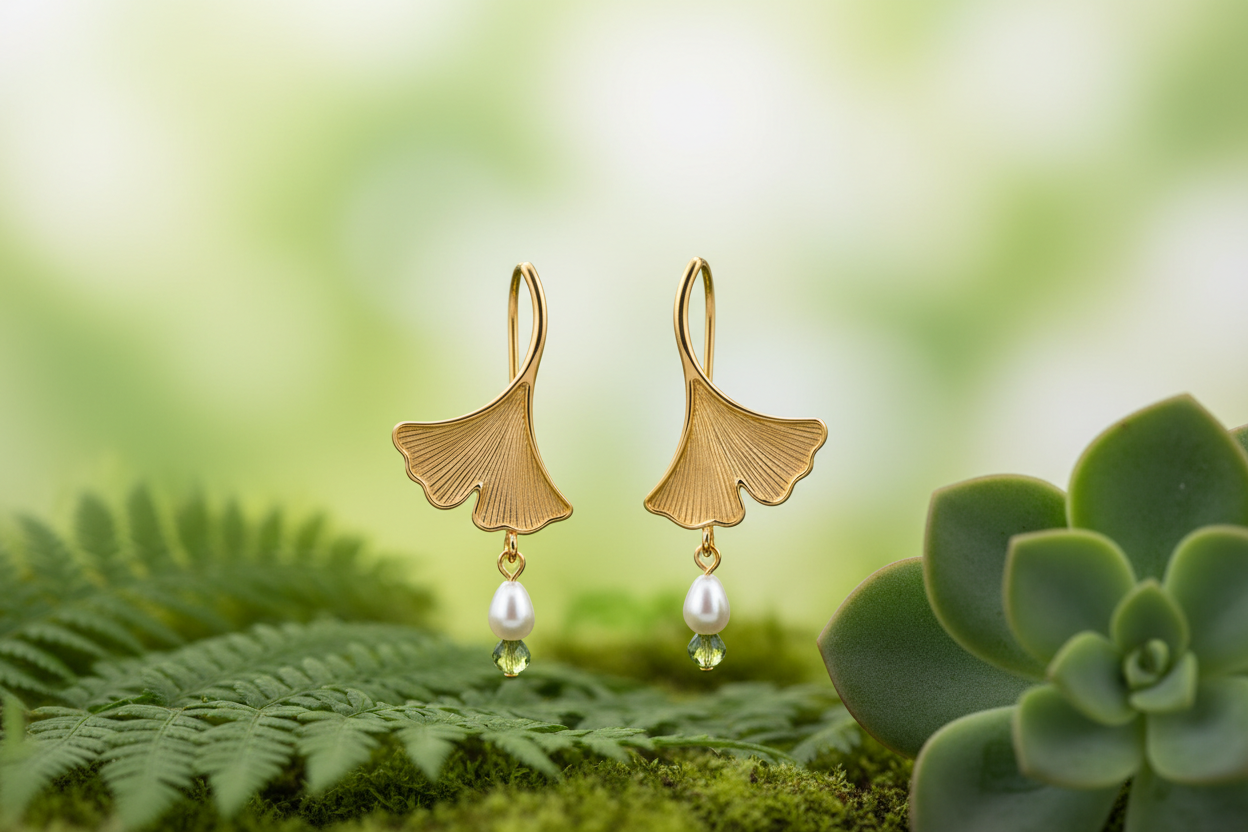 Bijoux Nature Plaqué Or - Designs Botaniques